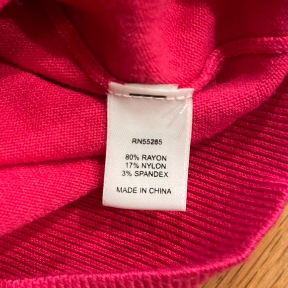 Express Pink Button Up Sweater Cardigan Top, Jewel Buttons, Size Medium - Picture 13 of 16